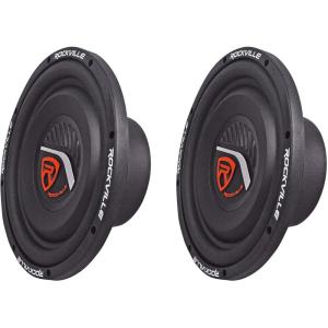 imageRockville 2 W10T4S2 10quot Shallow Mount 2400 Watts 2Ohm Car Audio Subwoofers