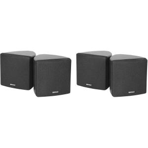 imageRockville 4 Cube 35quot 30w RMS Black Home Theater Wall SpeakersSwivel Brackets