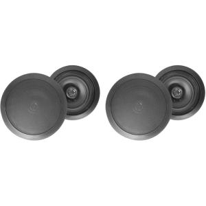 imageRockville 4 HC85 8quot Inch 700 Watt Black inCeiling Home Theater Speakers 8 Ohm