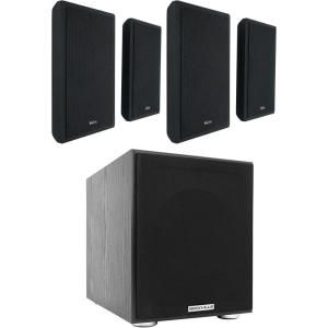 imageRockville 4 RockSlim Black Home Theater 525quot 240w Wall Mount Slim SpeakersSub