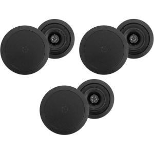 imageRockville 6 HC55 525quot 300 Watt Black inCeiling Home Theater Speakers 8 Ohm