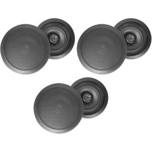 imageRockville 6 HC655 65quot 500 Watt Black inCeiling Home Theater Speakers 8 Ohm
