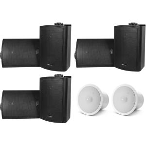 imageRockville 6 HP5S8 Black 525quot Swivel Home Theater SpeakersJBL Subwoofers