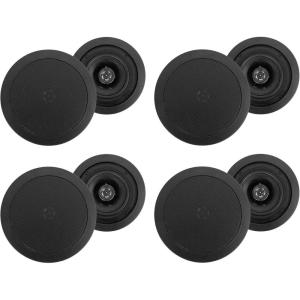imageRockville 8 HC55 525quot 300 Watt Black inCeiling Home Theater Speakers 8 Ohm