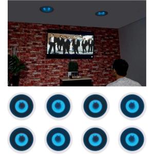 imageRockville 8 HC65BLED 65quot 500 Watt inCeiling Home Theater Speakers wBlue LED
