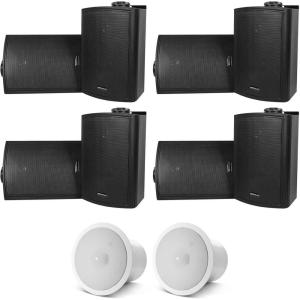 imageRockville 8 HP5S8 Black 525quot Swivel Home Theater SpeakersJBL Subwoofers