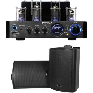 imageRockville BluTube LED Tube AmplifierHome Theater Bluetooth Receiver2 Speakers