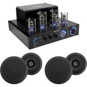 imageRockville BluTube Tube AmplifierHome Receiver4 525quot Black Ceiling Speakers