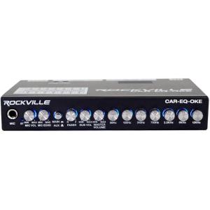 imageRockville CAREQOKE Car Audio 7 Band Equalizer w Bluetooth  Mic Input Karaoke
