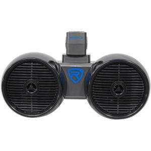 imageRockville DWB65B Dual 65quot 600W Marine Wakeboard Tower Speakers 4 Ohm Waterproof 360Degree Rotation Durable ABS Enclosure for Boats Jeeps ATVs