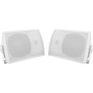 imageRockville HP5S8 BK 2 420W 525quot OutdoorIndoor Wall Mount Speakers 8Ohm Weather Resistant Swivel Brackets Paintable Grill Perfect for Patios and Home Theater525 inch 4 Ohm  White