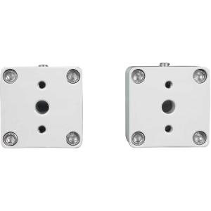 imageRockville MAC360B 2 MarineGrade Swivel Clamps for Wakeboard Towers or Surface Mounting 360Degree Rotation Black PowderCoated QuickRelease for Boat Audio SystemsWhite