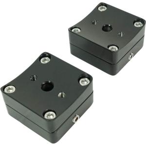 imageRockville MAC360B 2 MarineGrade Swivel Clamps for Wakeboard Towers or Surface Mounting 360Degree Rotation Black PowderCoated QuickRelease for Boat Audio SystemsBlack