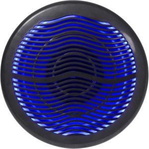 imageRockville MS10LW 2400W Peak  600W RMS 10quot Marine Subwoofer White LED Lighting 2quot 4Layer Dual Voice Coil 90dB Sensitivity Waterproof ampamp UVTreated for BoatsBlack