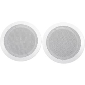 imageRockville Pair HC655 65quot 500 Watt 2Way inCeiling Home Theater Speakers 8 Ohm Aimable Swivel Tweeter Paintable Grills Clear Audio for Home Theater and MultiRoom AudioWhite