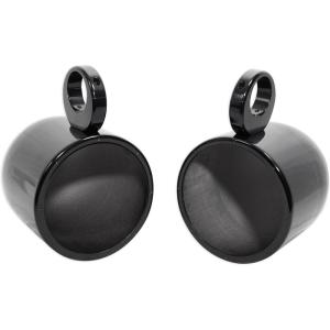 imageRockville Pair MAC80W 8quot White Aluminum Wakeboard Tower Speaker Pods Waterproof Marinized Universal Fit for Marine and PowersportsBlack