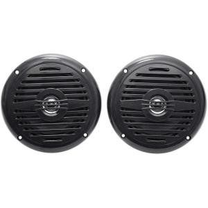 imageRockville Pair MS525B 525quot 400W Marine Boat Speakers 4 Ohm Waterproof IP56 Black Durable ABS Grill 87dB Sensitivity for Marine and Outdoor UseBlack