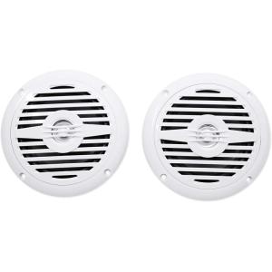 imageRockville Pair MS525B 525quot 400W Marine Boat Speakers 4 Ohm Waterproof IP56 Black Durable ABS Grill 87dB Sensitivity for Marine and Outdoor UseWhite