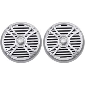 imageRockville Pair RMSTS80B 1000W 8quot Marine Boat Speakers 4Ohm Waterproof PEI Dome Tweeter Durable ABS Basket for Marine and Outdoor AudioSilver