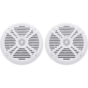 imageRockville Pair RMSTS80B 1000W 8quot Marine Boat Speakers 4Ohm Waterproof PEI Dome Tweeter Durable ABS Basket for Marine and Outdoor AudioWhite