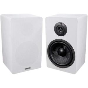 imageRockville Pair RockShelf 64W V2 400w White 65quot Bookshelf Speakers 4 Ohm Kevlar Woofer Silk Dome Tweeter WallMountable for Home Theater and Stereo AudioWhite