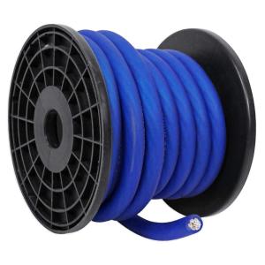 imageRockville R0G20BLUE 0 Gauge 20ft Car Amp PowerGround Wire Cable High Current Transfer UltraFlexible PVC Jacket Noise Reduction for Car Audio EnthusiastsBlue