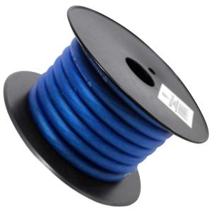 imageRockville R4G20BLUE 4 AWG 20 Ft Car Amp Power and Ground Wire Spool UltraPure Copper Flexible PVC Jacket Blue Cable for Car Audio Amplifier InstallationBlue