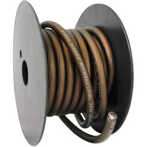imageRockville R8G20B 20 Foot 8 Gauge Black Car Amp PowerGround Cable Install Wire