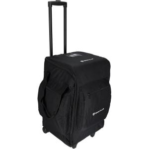 imageRockville RLB50 Rolling Lighting Travel Bag Fits Up to 6 Lights Wheels ampamp Handle 6 Compartments Movable Dividers External Pockets for DJs and Stage Professionals