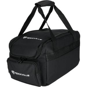 imageRockville RLB70 Lighting Bag for 4 Slim Par Lights Fits ADJ ampamp Chauvet Padded Compartments Removable Dividers External Pockets for Mobile DJs and Event Professionals