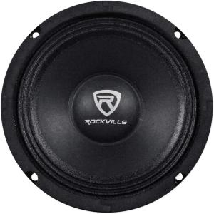 imageRockville RM68PRO Midrange Car Speaker 65 200W 8 Ohm MidBass Open Basket Kevlar Cone CEA Compliant 90oz Magnet Perfect for Car Audio4 Ohm Pro Series