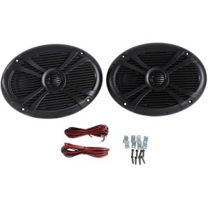 imageRockville RMSTS69B 1000W 6x9 2Way Marine Speakers Waterproof PEI Dome Tweeter HighPower for Boats and Outdoor Use PairBlack
