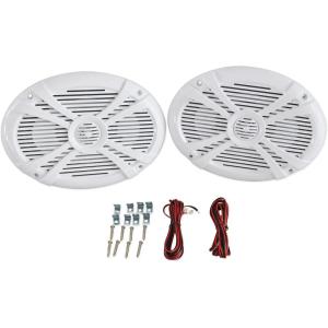 imageRockville RMSTS69B 1000W 6x9 2Way Marine Speakers Waterproof PEI Dome Tweeter HighPower for Boats and Outdoor Use PairWhite
