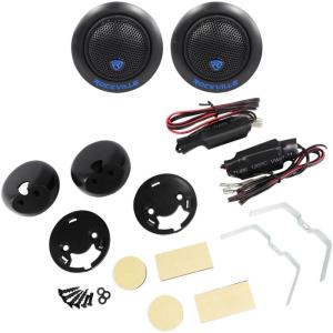 imageRockville RT5 Aluminum Tweeter Pair 28quot 120W 4 Ohms Titanium Diaphragm Kapton Voice Coil High Sensitivity CEA Perfect for Car and Pro AudioSilk Dome with Crossover