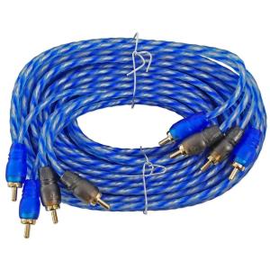 imageRockville RTR172 17 Foot 2 Channel RCA Cable 100 Copper Twisted Pair Split Pin Dual Shielding for Home Audio DJ and Car Audio Setups4 Channel