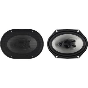 imageRockville RV683A 6x8quot 3Way Car Speakers 900W 4 Ohm CEA Rated Polypropylene Woofer Butyl Rubber Surround PEI Tweeter Perfect for Car Audio