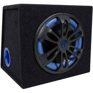 imageRockville RVB121A 500W Active 12 Inch Car Subwoofer with Enclosure Builtin Class AB Amplifier Adjustable Crossover Deep Bass for Car Audio