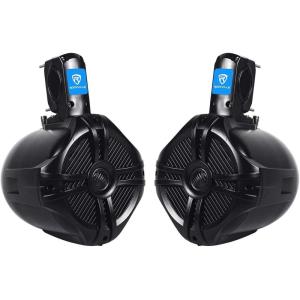 imageRockville RWB65B 500W 65quot Marine Wakeboard Tower Speakers 4 Ohm Waterproof Durable Mounting HighFidelity Sound Perfect for Boats Jeeps ATVsBlack