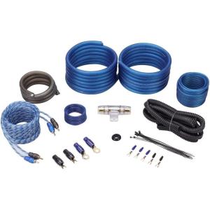 imageRockville RWK41 4 Gauge Complete Car Amp Wiring Kit with 60A AGU Fuse 100 Copper RCA Cables Superflex Jacket for Car Audio Amplifier Installations