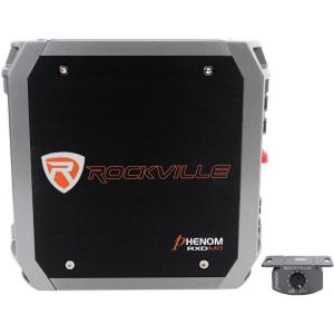 imageRockville RXDM0 1200W Mono 1Ohm Car Amplifier DynoCertified ClassD MOSFET Adjustable Crossover Remote Control Perfect for Car Audio and Subs