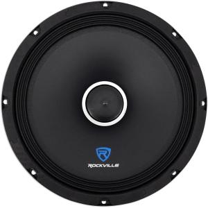 imageRockville RXM108 10quot MidRange Car Speaker 600W Peak 300W RMS 8 Ohm Kevlar Cone Bullet Open Basket CEA Compliant Grille Perfect for Car Audio8 Ohm With Bullet