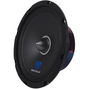 imageRockville RXM88 8quot MidBass Driver Car Speaker 250W Peak125W RMS 8 Ohm Kevlar Cone Steel Basket High Sensitivity for Car Audio Systems4 Ohm With Bullet