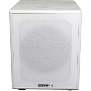 imageRockville Rock Shaker 8 Black 8quot Powered Subwoofer 400W Deep Bass ClassD Amp RCASpeaker Inputs for Home Theater ampamp StudioWhite
