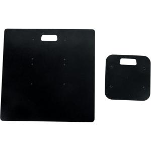 imageRockville TopBottom White Totem Plates for RTP33TV Steel Construction NonSlip EVA Pads Easy Install for DJs and Event LightingBlack