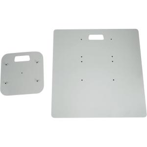 imageRockville TopBottom White Totem Plates for RTP33TV Steel Construction NonSlip EVA Pads Easy Install for DJs and Event LightingWhite