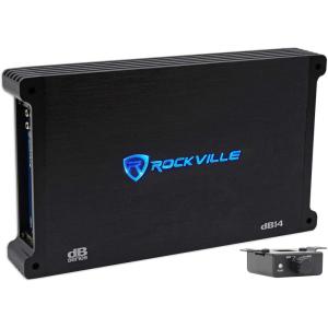imageRockville dB14 Mono Car Amplifier 4000W ClassD DynoCertified Subsonic Filter EQ Crossover Bass Remote Perfect for Subwoofers and Car Audio