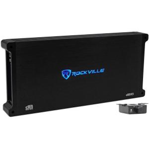 imageRockville dB16 8000W Mono 2Ohm Car Amplifier HighSpeed MOSFET Adjustable 12dB Crossover LED Remote Sub Control Perfect for Car Audio and Subs