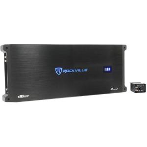 imageRockville dBcomp4 Competition 3000W Mono 1Ohm Car Amplifier DynoCertified MOSFET Adjustable Crossover Remote Sub Control Perfect for Car Audio