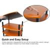 imageRockville FLX Black Adjustable Height 4 Shelf Home Theater Audio Rack Stand 24quotx18quot 300lb Limit Steel Tubes Perfect for Home Theaters StudiosClassic Wood