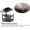 imageRockville FLX Black Adjustable Height 4 Shelf Home Theater Audio Rack Stand 24quotx18quot 300lb Limit Steel Tubes Perfect for Home Theaters StudiosDark Wood